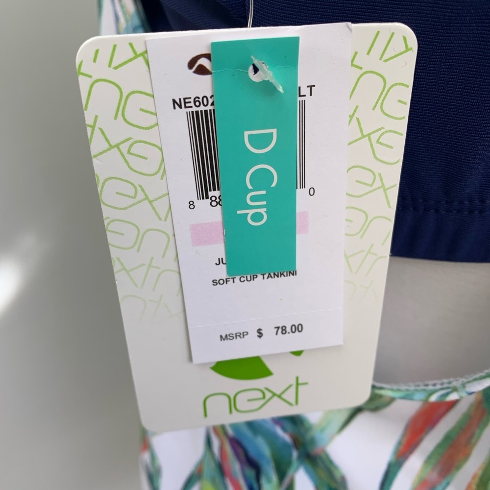 NEXT Double Up Swimsuit Tankini Top Size 32D - Picture 7 of 7